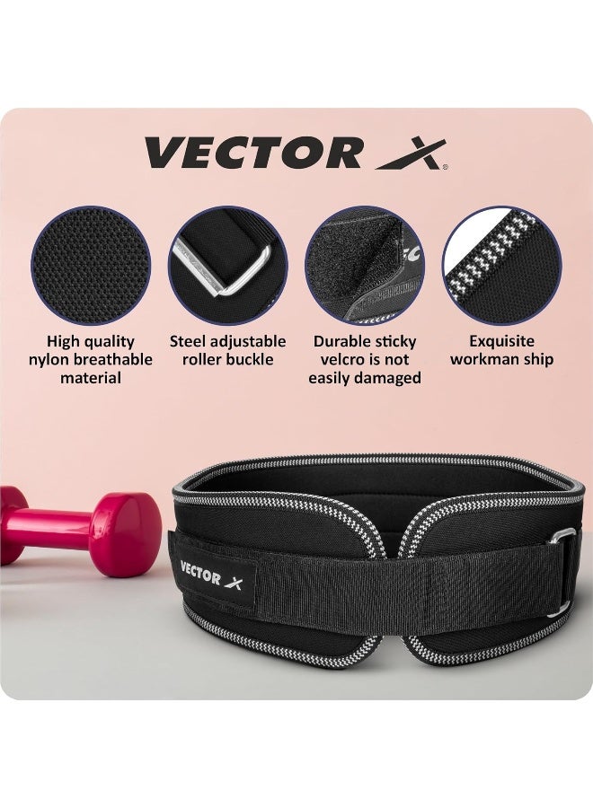 Vector X Level Up Weight Lifting Gym Belt – 5-Inch Wide, Adjustable Support for Squats, Deadlifts & Strength Training, Durable, Black, M - Image 2