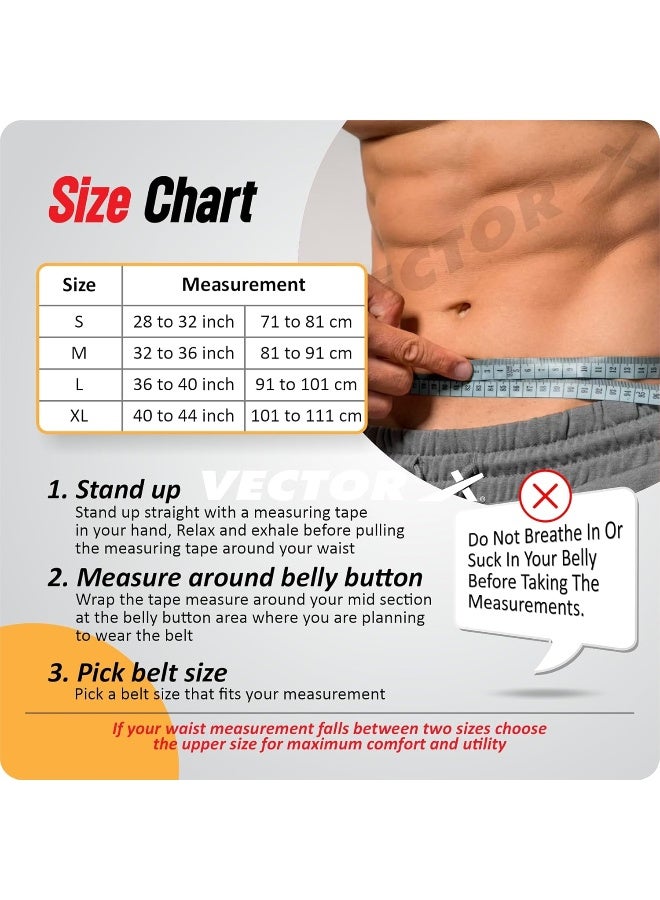 Vector X Level Up Weight Lifting Gym Belt – 5-Inch Wide, Adjustable Support for Squats, Deadlifts & Strength Training, Durable, Black, M - Image 3