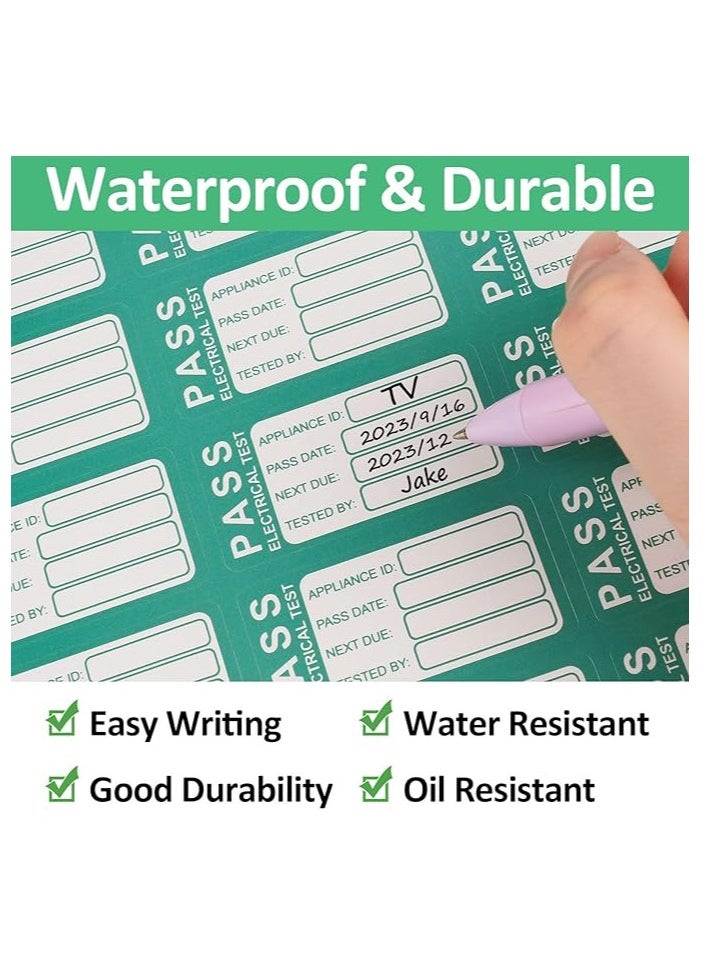 Midwest - Pat Testing Stickers, 250 PCS Pass & 25 PCS Fail Pat Testing Labels, Green and Red Pat Test Labels for Electronic Portable Appliance Safety Test(1 * 1.6 in) - Image 1