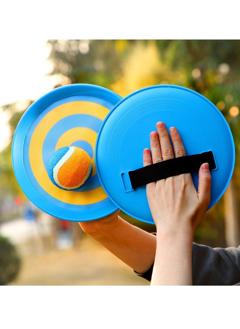 KASTWAVE - Kids Catch Game Toss Catch Set, Sports Paddle Game， Interactive Toss Catch Suction Cup with 4 Paddles Catches 4 Balls, and 1 Storage Bag for Party Outdoor Backyard Beach Games - Image 1