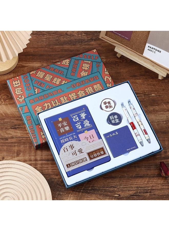 Bluejw 2024 Hand Account Book Suit Gift Box Hand Account Book Walking Stick Book Diary Supplies Stationery Book Loose Leaf Detachable - Image 1