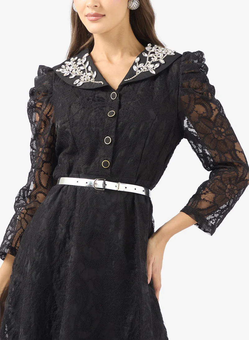 Khizana  Lace A-line Dress for Women | Best Price UAE