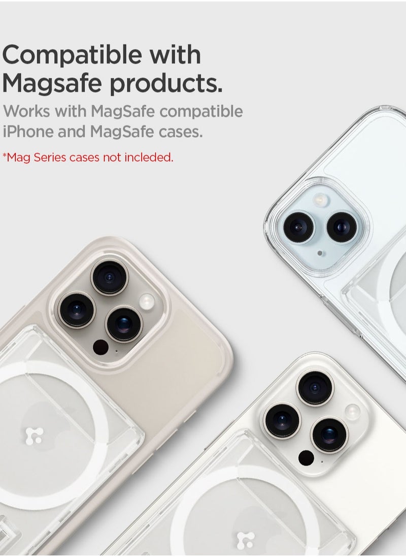 Spigen Ultra Hybrid (MagFit) Magnetic MagSafe Wallet Card Holder [3-4 Cards] for iPhone 16 Pro Max / 16 Pro / 16 Plus / 16 / iPhone 15/14/13/12 series - Crystal Clear  - Image 2