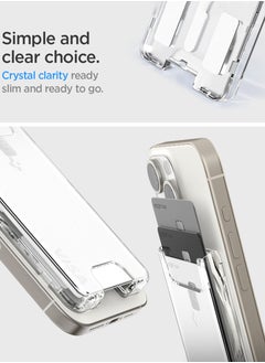 Spigen Ultra Hybrid (MagFit) Magnetic MagSafe Wallet Card Holder [3-4 Cards] for iPhone 16 Pro Max / 16 Pro / 16 Plus / 16 / iPhone 15/14/13/12 series - Crystal Clear  - Image 4