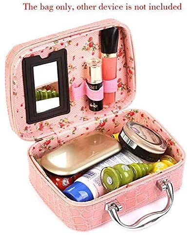 Birud MultiColour Makeup Bag for Women Jewellery Organizer Toiletry Box with Compact Magnifying Mirror for Travel - Image 3