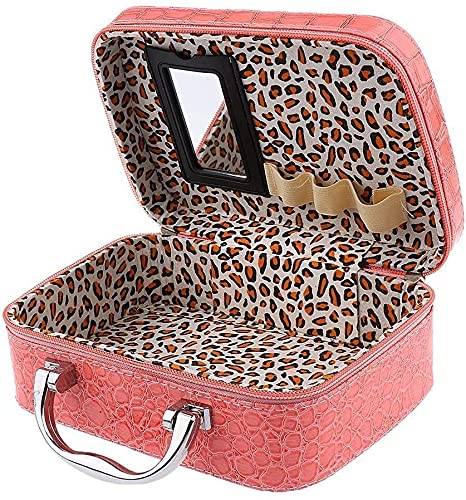 Birud MultiColour Makeup Bag for Women Jewellery Organizer Toiletry Box with Compact Magnifying Mirror for Travel - Image 1