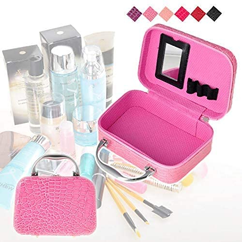 Birud MultiColour Makeup Bag for Women Jewellery Organizer Toiletry Box with Compact Magnifying Mirror for Travel - Image 4