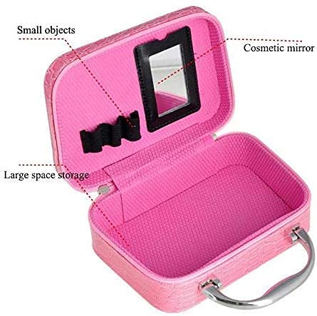 Birud MultiColour Makeup Bag for Women Jewellery Organizer Toiletry Box with Compact Magnifying Mirror for Travel - Image 2