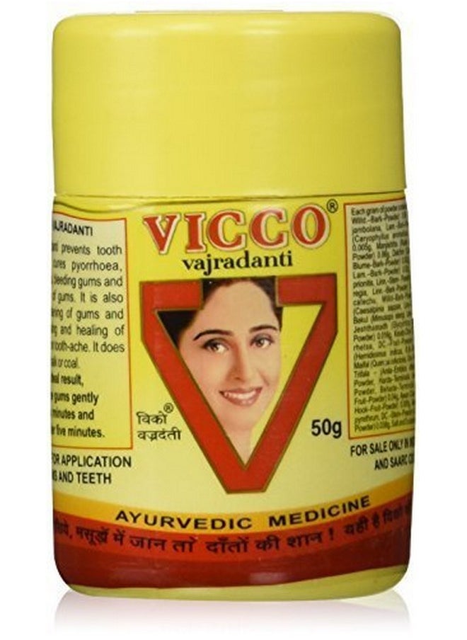VICCO Vajradanti Ayurvedic Tooth Powder 50 Grams  - Image 3