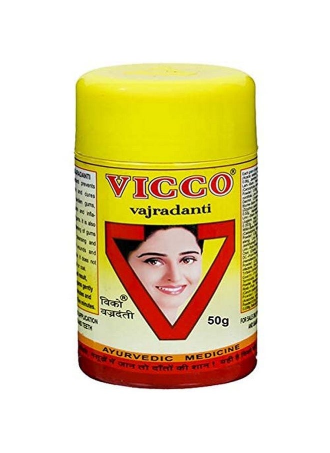 VICCO Vajradanti Ayurvedic Tooth Powder 50 Grams  - Image 5