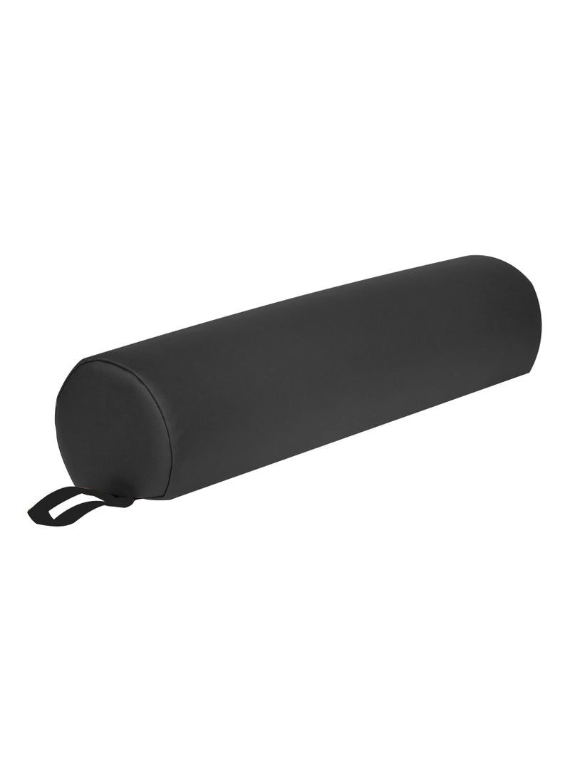 MASTER MASSAGE EQUIPMENT Three By Four Medium Round Bolster Black Color, Pu Upholstery, 100% Memory Foam, For Massage Spa Beauty Tattoo Back Pain Relief, Size 15(Width) Cm X 13(Height) Cm X 66(Length) Cm)  - Image 1