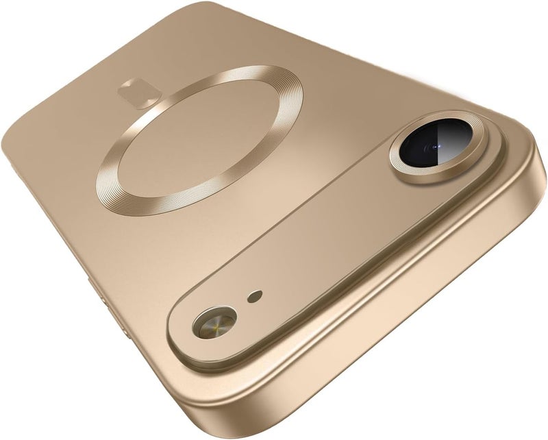 DIZORO Magnetic Case for (iPhone 17 Air Case) [Compatible with MagSafe][Built-in Camera Lens Protector] Slim Soft Silicone Bumper Shockproof Metallic Luster Back Cover Phone Case (Desert) - Image 2