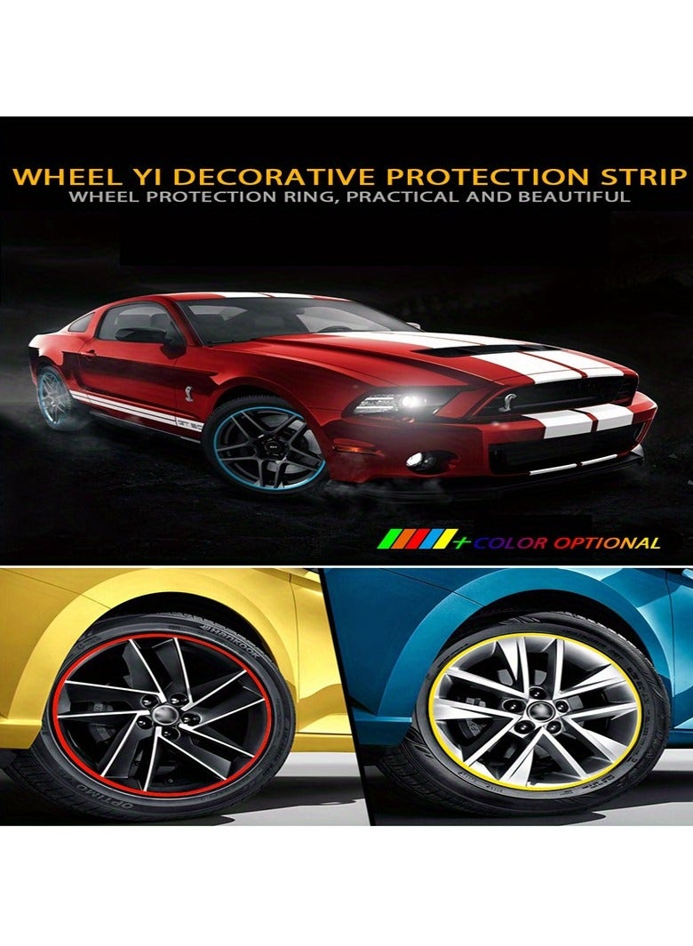 8M Roll Rim blades Car Vehicle Color Wheel Rims Protectors Decor Strip Tire Guard Line Rubber Mounding Trim Tire Guard Line - Image 5