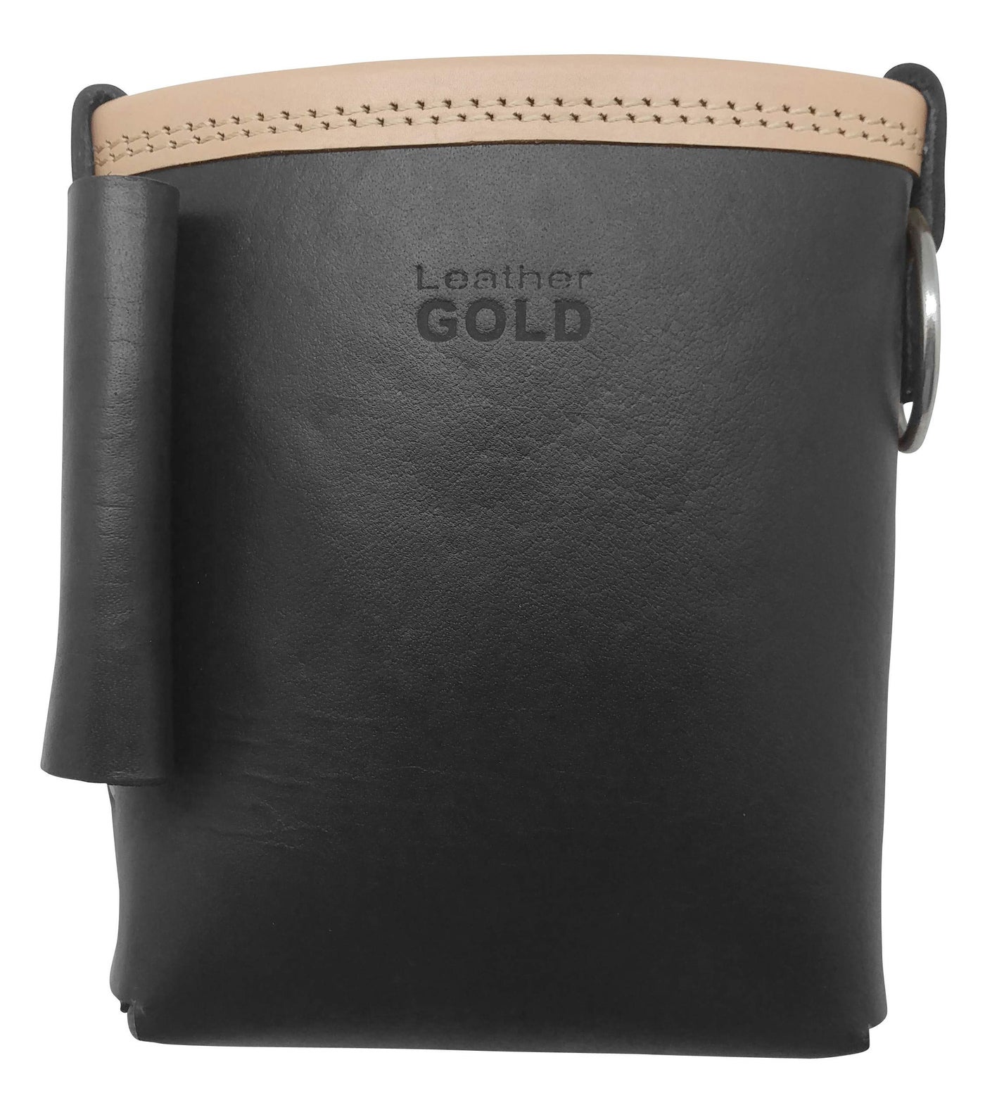 Leather Gold 3850-CHOC Bolt Bag with Spud Wrench Holder and Snap Holder | Ironworker Bolt Bag, Medium Size | Premium, Ultra Durable Buffalo Leather | Commercial Grade Sliding Tool Belt Accessory