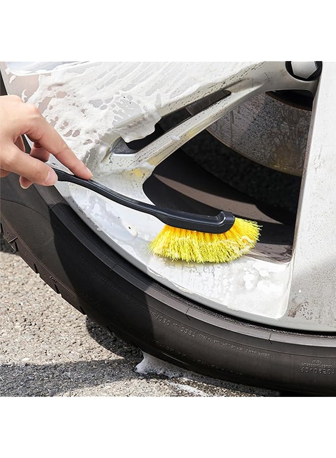 KASTWAVE Car Wheel Rim Wash Brush Set 3Pcs With Long Handles, Durable Soft Bristle Tire & Engine Cleaning Brushes For Auto Detailing, Car, Suv, Truck, Sedan, Easy Scrubbing Tool - Image 2