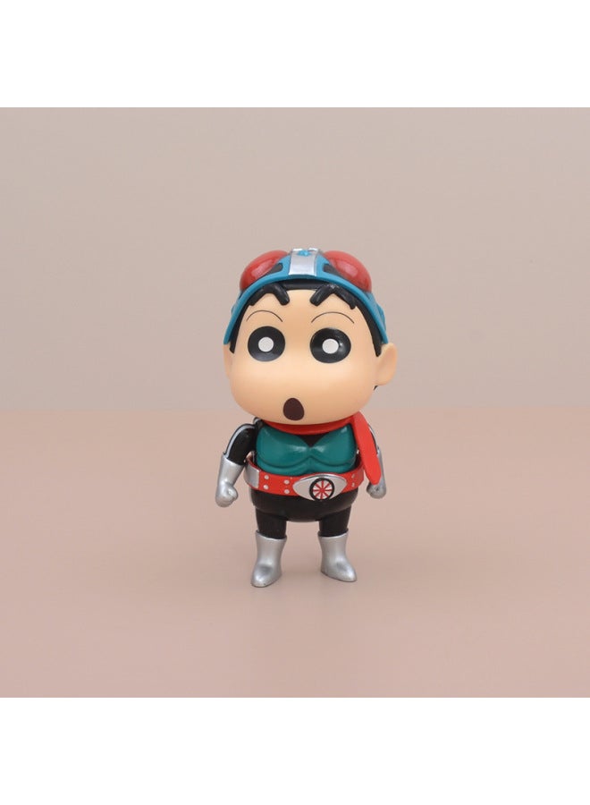 Masked Masked Superman Crayon Cos Help Car Ornaments Model Hand-made Anime Box-Color:Masked Superman Shin - Image 2