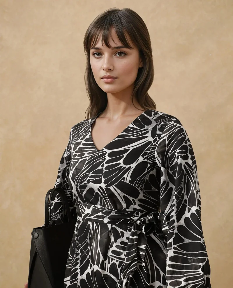 Rareism Women's Desk To Dinner Panelled A-Line Dress