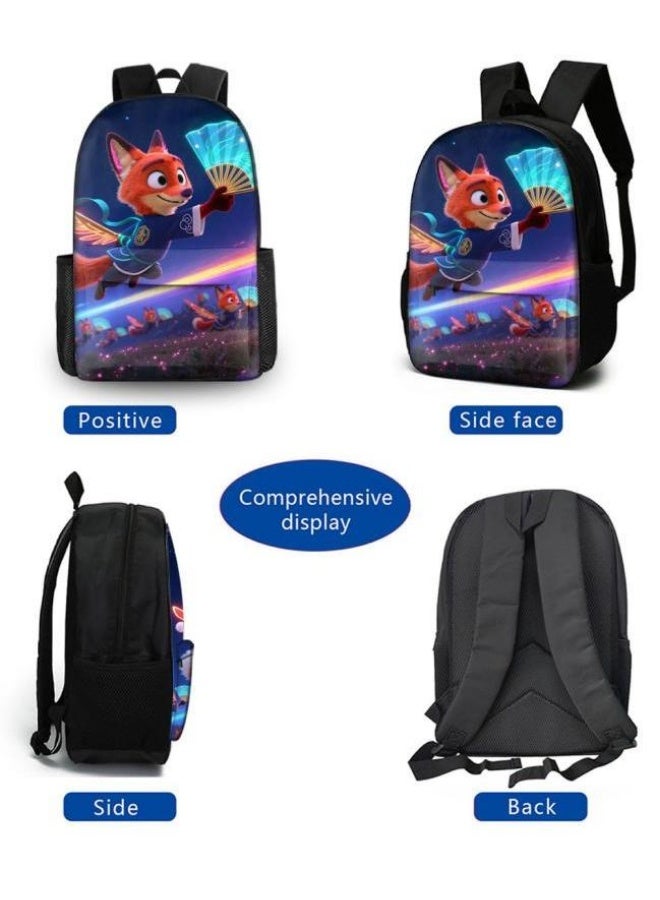 Bright Li Fire Backpacks + handbags + stationery bags | Back-to-school season/festival gifts | Cartoon bag three-piece set, easy to deal with various occasions (available for students, children, friends outings, mountain climbing, school, etc.) - 79 - Image 3