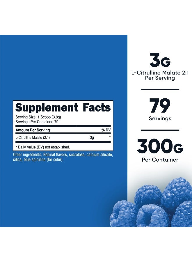 Nutricost L-Citrulline Malate 2:1 300 Gram Blue Raspberry - Image 2