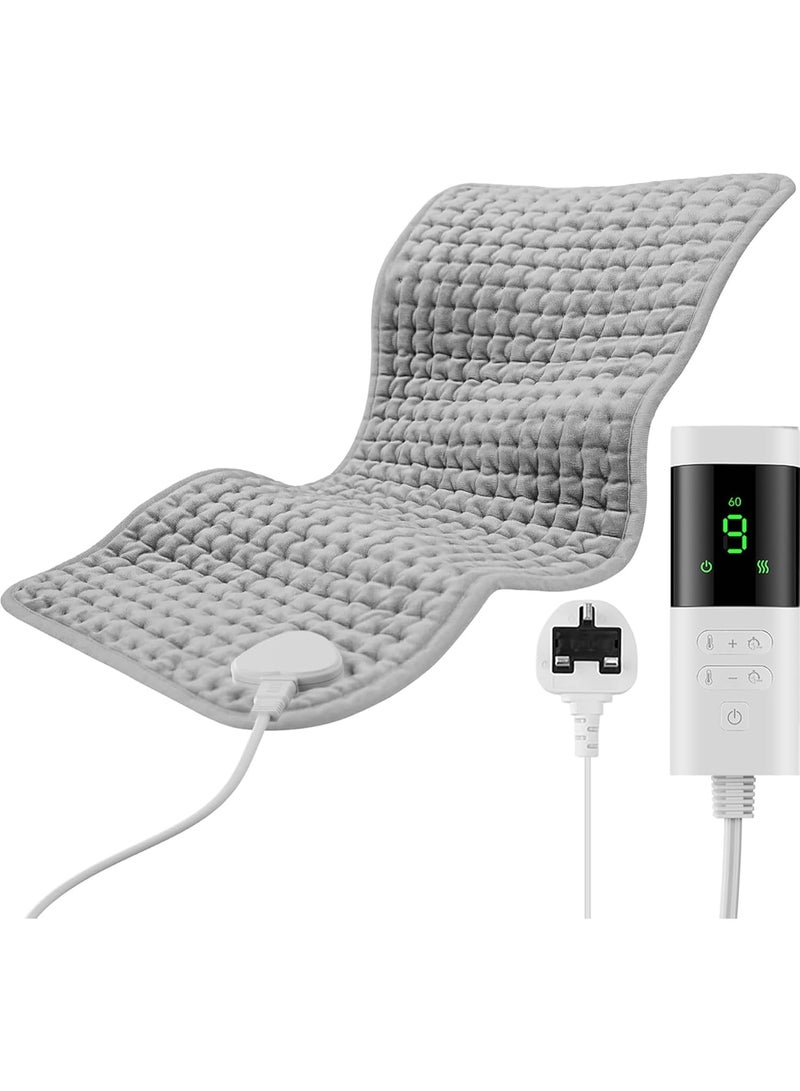 Electric Heating Pad - 12" x 24" Large Heat Wrap with 9 Temperature Levels - Auto Shut-Off & 4 Timer Settings - Machine Washable Microfiber for Daily Pain Relief - Image 1
