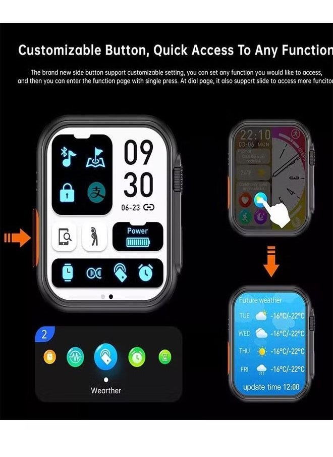 Cool Baby - i8 ULTRA MAX Smartwatch Series 8 Full Screen Quick Response Call Feature For Android and IOS Systems Grey - Image 1