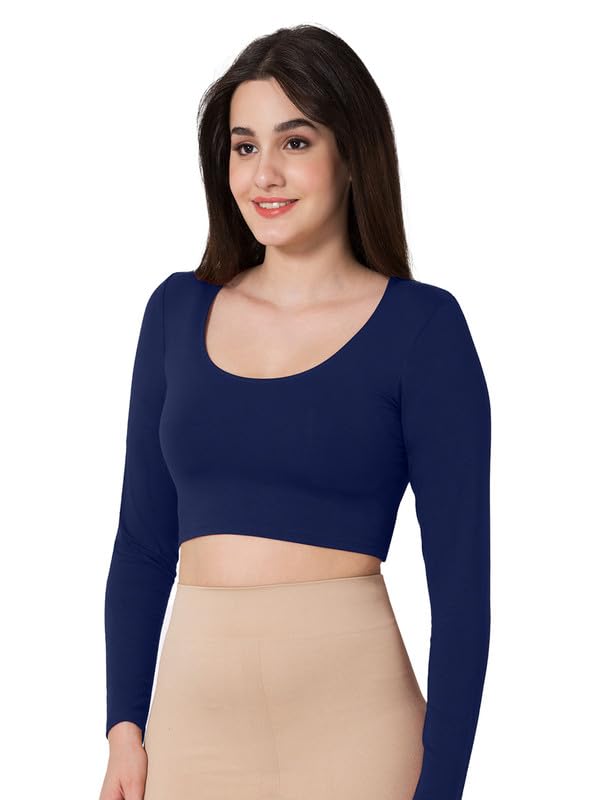 VSTAR Full Length Comfy Blouse Navy - Image 2