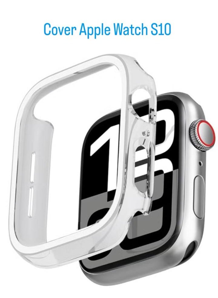 Shockproof Case for Apple Watch Series 10 46mm, Slim Fit Case with Hard PC Frame and All-Around Edges [No Screen Protector] clear  - Image 1