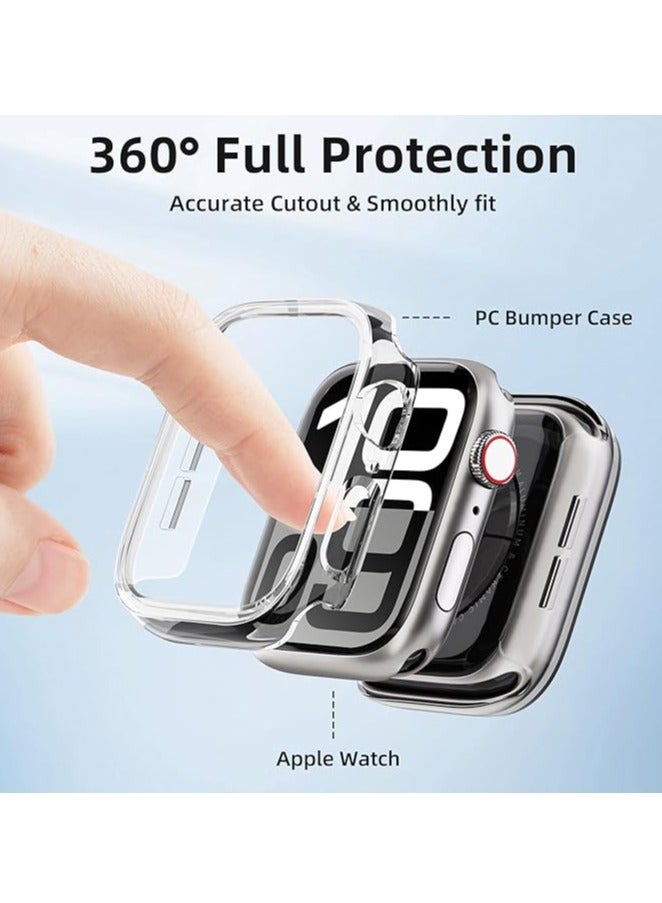 Shockproof Case for Apple Watch Series 10 46mm, Slim Fit Case with Hard PC Frame and All-Around Edges [No Screen Protector] clear  - Image 3