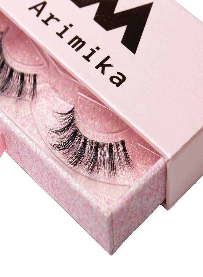 Arimika Clear Band Fluffy 3D Mink False Eyelashes- Round Wispy Natural Lashes with a Medium Dramatic Look - Image 3