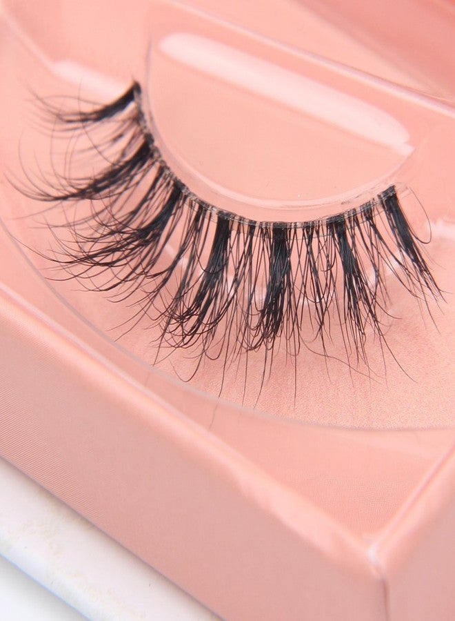 Arimika Clear Band Fluffy 3D Mink False Eyelashes- Round Wispy Natural Lashes with a Medium Dramatic Look - Image 1