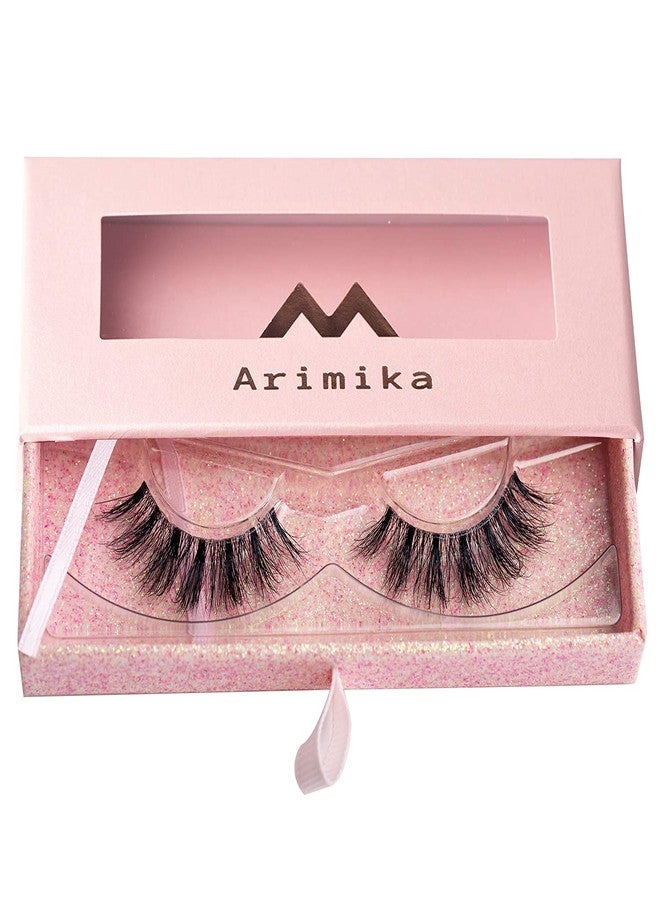 Arimika Clear Band Fluffy 3D Mink False Eyelashes- Round Wispy Natural Lashes with a Medium Dramatic Look - Image 2