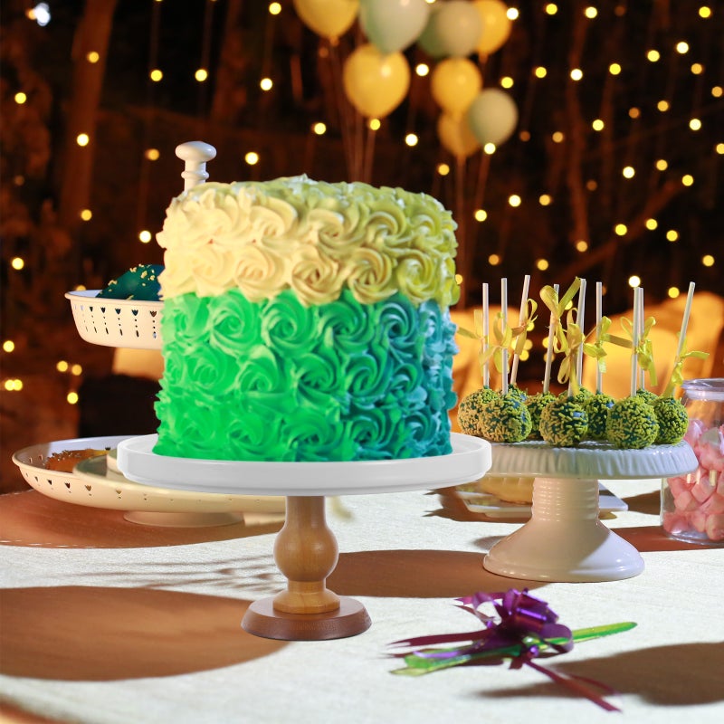 Vintage Wedding Cake Stand Chocolate Candy Display Plate Salad Cupcake Snack Tray - Image 5