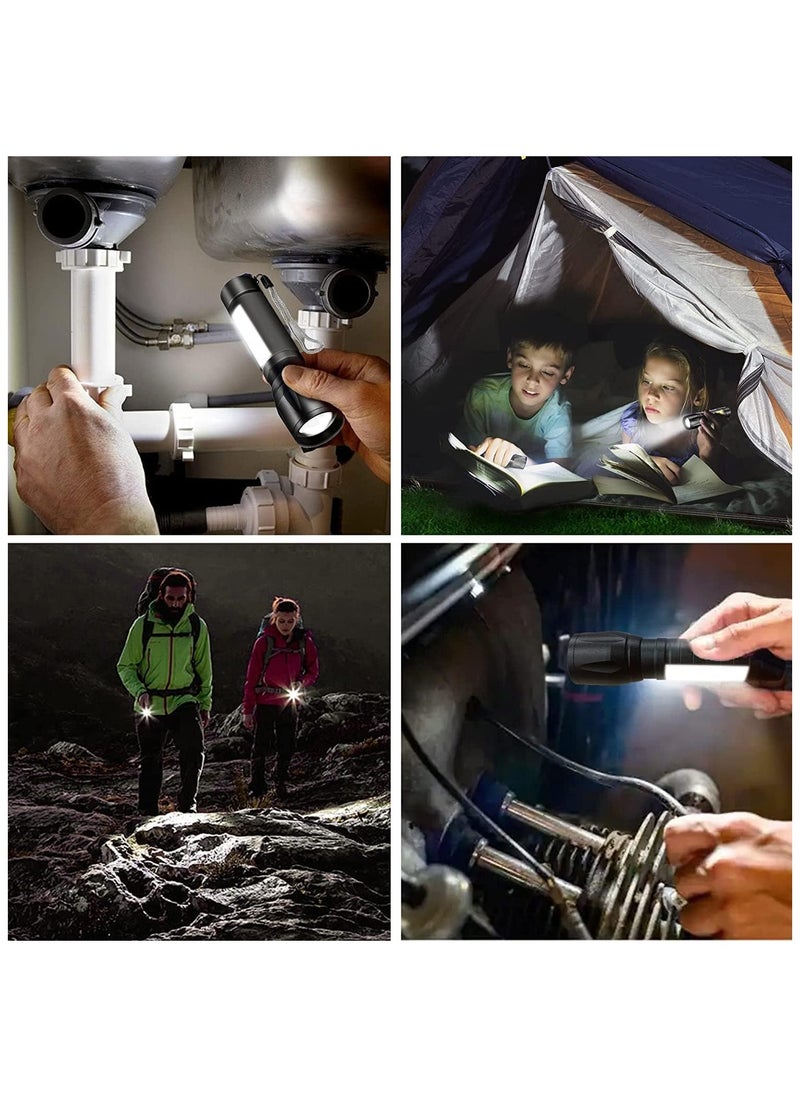 Generic - Rechargeable Mini Torch Portable Flashlight Ultra Brightest Small Handheld Pocket Light with COB Side Lantern High Powered Travel Torch for Camping Fishing and Travelling - Image 1