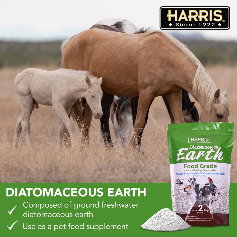 Harris Food Grade Diatomaceous Earth for Pets, for Cats, Dogs, Horses and Pets, Certified for Organic Use, 2 LB Bag - Image 4