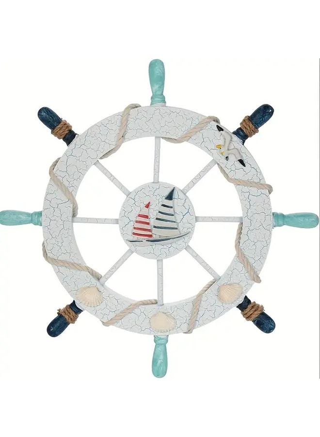 ديكور حائط على شكل عجلة قيادة سفينة سي بيرد نوتيكال، بتصميم يحاكي طابع البحر الأبيض المتوسط والمحيط للمنازل - Image 4