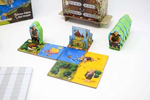 blue orange Strategy Board Game Extension for Kids, Teens and Family, Tabletop Game Nights, Ages 8 & Up, 2 to 5 Players, Kingdomino Age of Giants Expansion by Blue Orange Games - Image 2