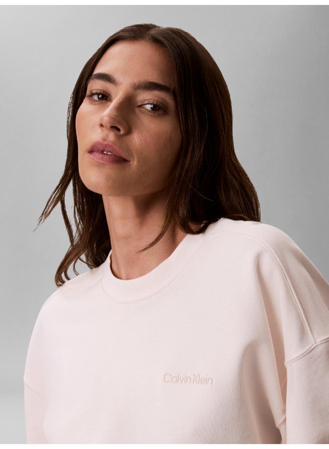 CALVIN KLEIN Logo Embroidery Terry Sweatshirt - Image 3
