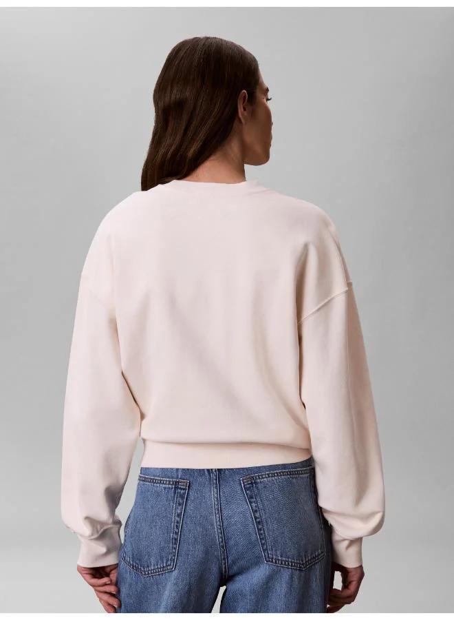 كالفن كلاين Logo Embroidery Terry Sweatshirt