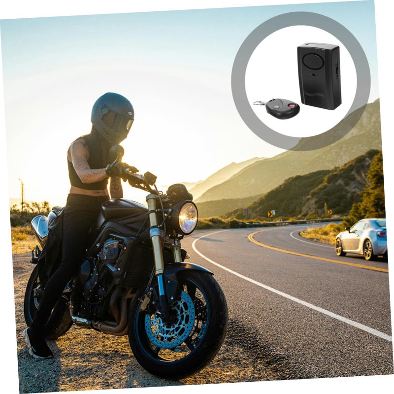Vibration Sensor Theft Alarm System For Motorcycles Bikes Windows Easy Installation Durable Security Vehicles Home Protection Remote Control Black - Image 4