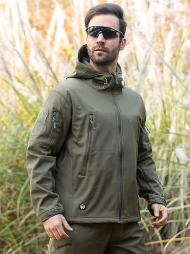 ReFire Gear Men's Army Special Ops Military Tactical Jacket Softshell Fleece Hooded Outdoor Coat - Image 3