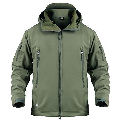 ReFire Gear Men's Army Special Ops Military Tactical Jacket Softshell Fleece Hooded Outdoor Coat - Image 1