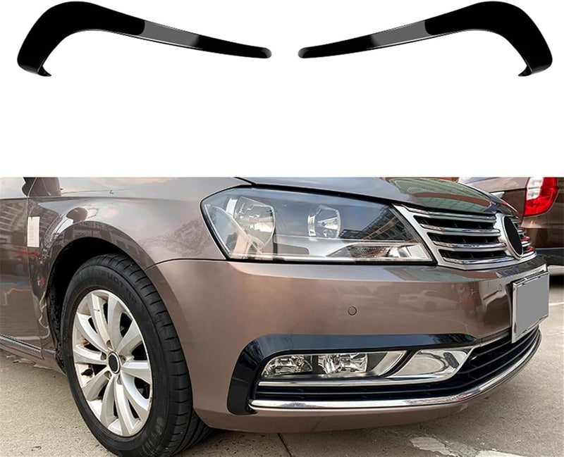 DEMULAX Glossy Black Fog Light Eyebrow Trim for VW Passat B8 - Image 2