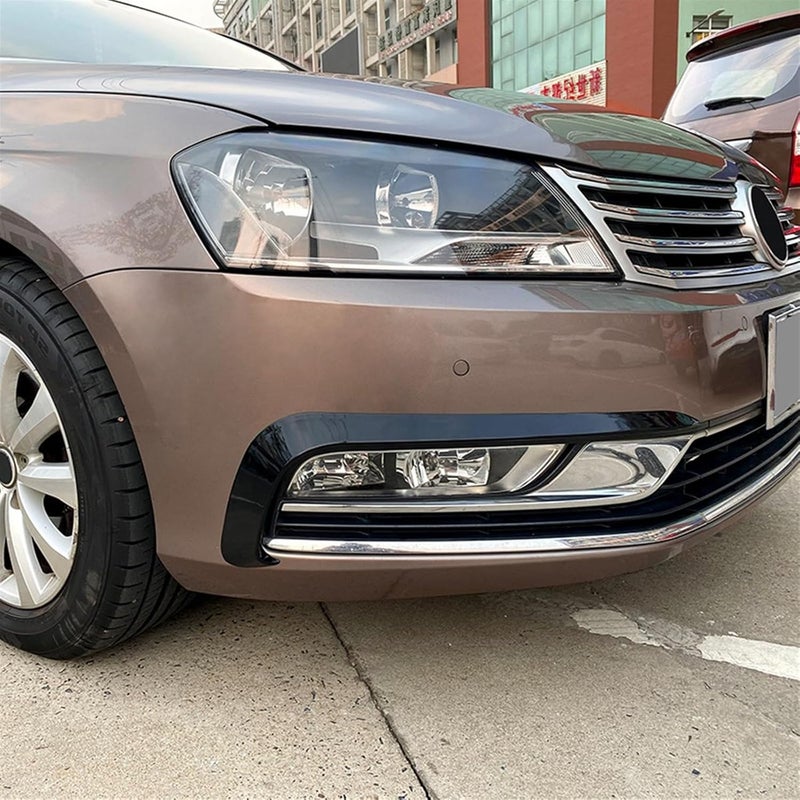 DEMULAX Glossy Black Fog Light Eyebrow Trim for VW Passat B8 - Image 5