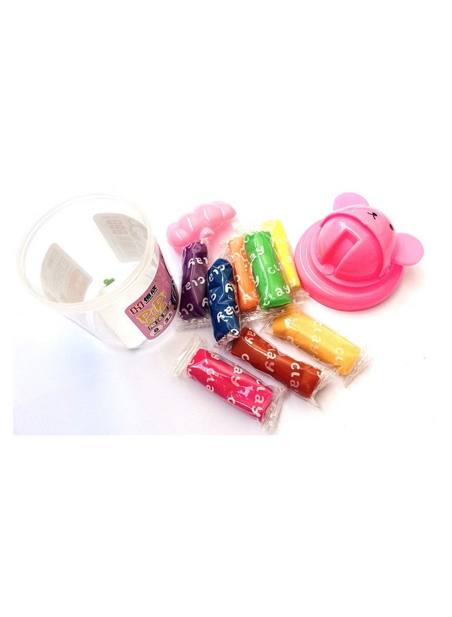 A'SHOP Clay Dough Kit Bucket for Kids with 8 Different Attractive Colorful Clay Sticks and 1 Moulds(Any 1 Color). - Image 1