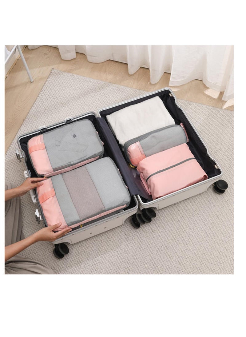 Excefore Ultra Space Saving Self-Compression Organizer, Space Saver Bags, Self-Compression Design Clothing Storage Bags, Heavy Duty Moving Bags, Compressed Storage Bags for Clothing, Blankets, Pink  - Image 2