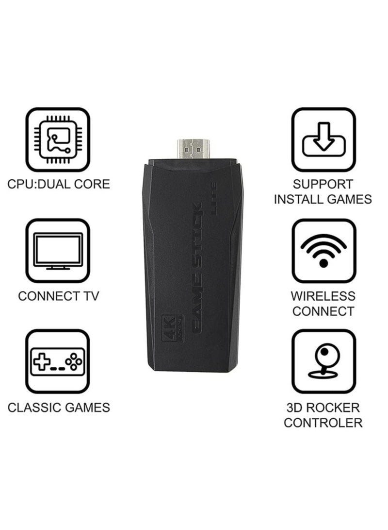 ELTRAZONE Wireless Retro Game Console, Plug and Play Video Game Stick Built in 10000+ Games,9 Classic Emulators, 4K High Definition HDMI Output for TV with Dual 2.4G Wireless Controllers - Image 5