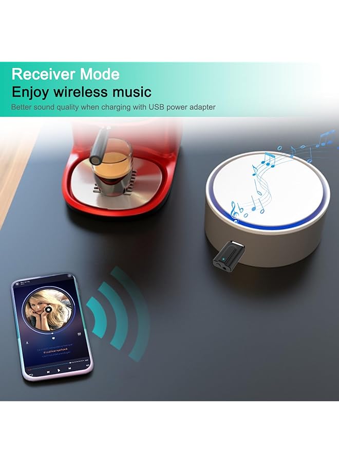 KASTWAVE 2-In-1 Usb Bluetooth 5.0 Transmitter And Receiver, Wireless Audio Adapter For Tv, Pc, Headphones, Speakers, Car & Home Stereo System, 3.5Mm Aux, Usb Powered - Image 5