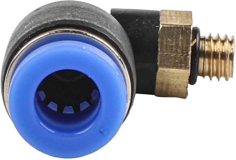 PL6 M5 تركيب كوع هوائي 360 درجة قابل للدوران دفع للاتصال نحاس بلاستيك موصل ملولب لأنابيب الهواء مقاوم للتسرب عالي الضغط - Image 2