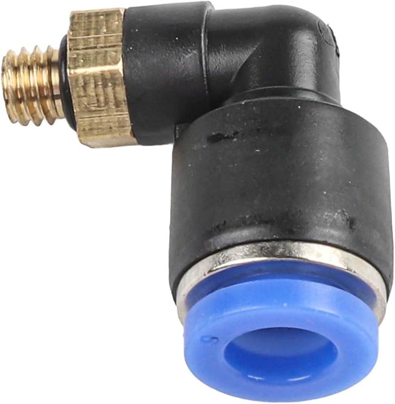 PL6 M5 تركيب كوع هوائي 360 درجة قابل للدوران دفع للاتصال نحاس بلاستيك موصل ملولب لأنابيب الهواء مقاوم للتسرب عالي الضغط - Image 4