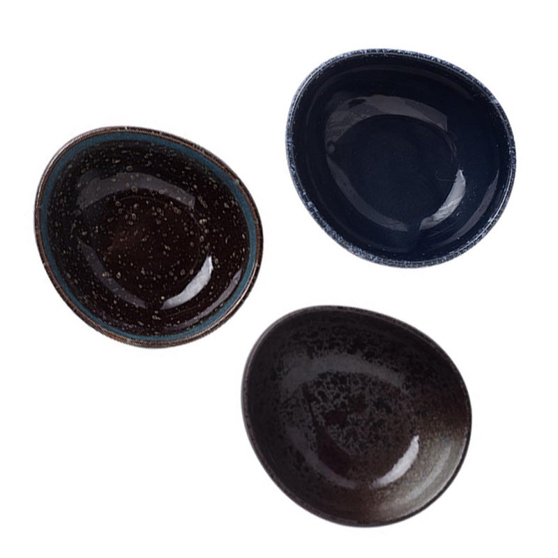 Japanese Style Ceramic Noodle Bowls Set of 3 300ml Porcelain Ramen Soup Bowls Random Color - Image 2